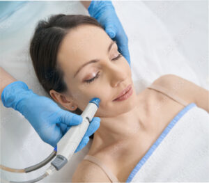 Image of a woman enjoying a Hydrafacial Treatment in Gainesville FL - Spa Royale